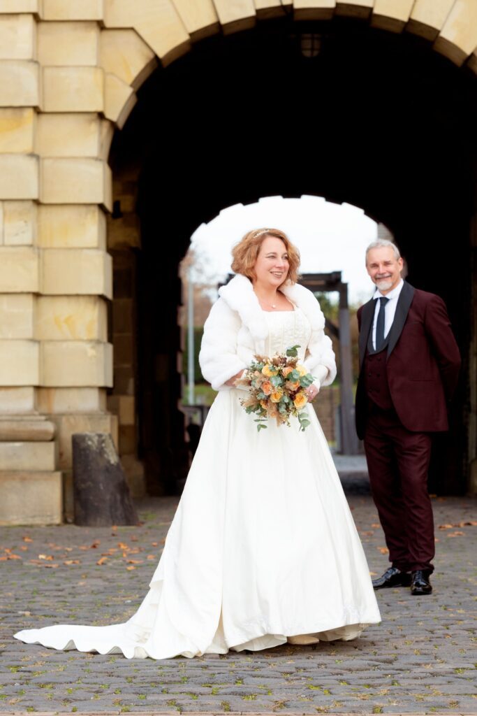 Bild der Hochzeit von Frances Dahlenburg und Stephan Zöllner. Die zweite Ehe funktionierte.